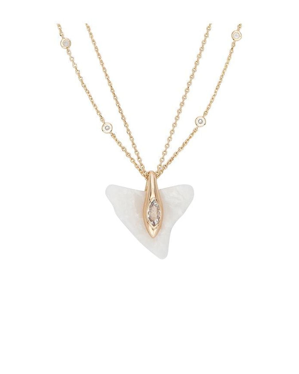 Ettika White Deep Ocean Shark Necklace