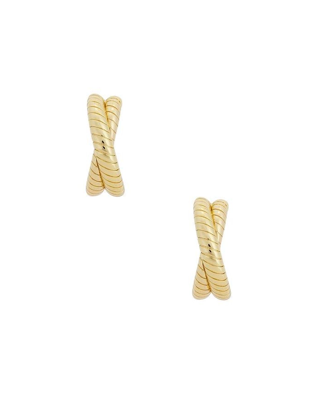 Roxanne Assoulin Metallic Double Cobra Hoop Earrings