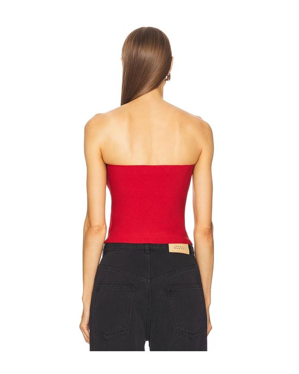 Jonathan Simkhai Red Nicole Tube Top