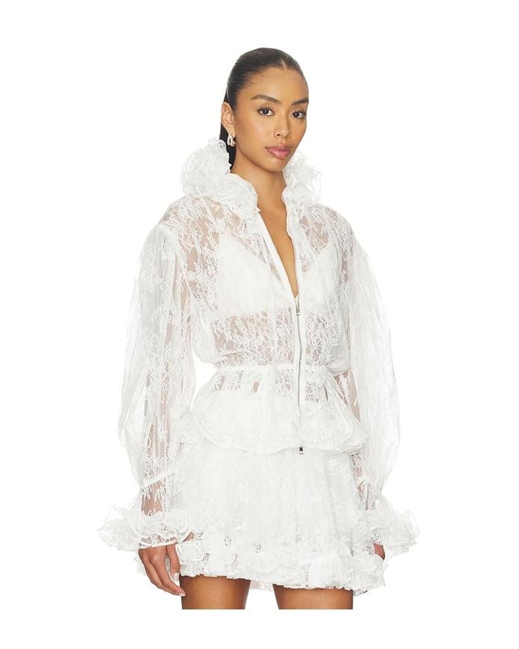 AKNVAS White Elisa Lace Jacket