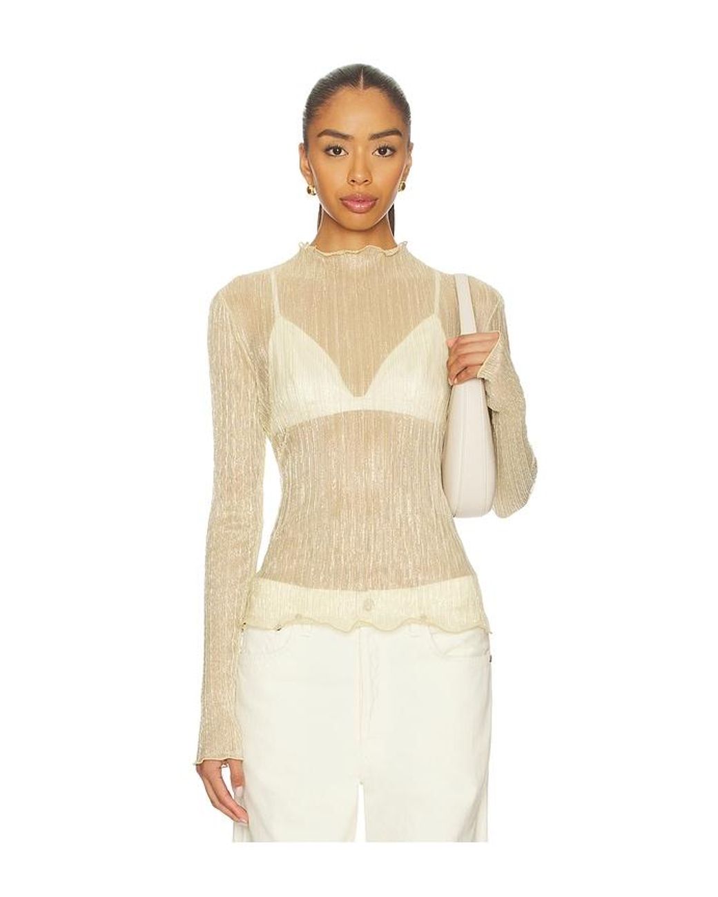 Lovers + Friends Natural Edie Top