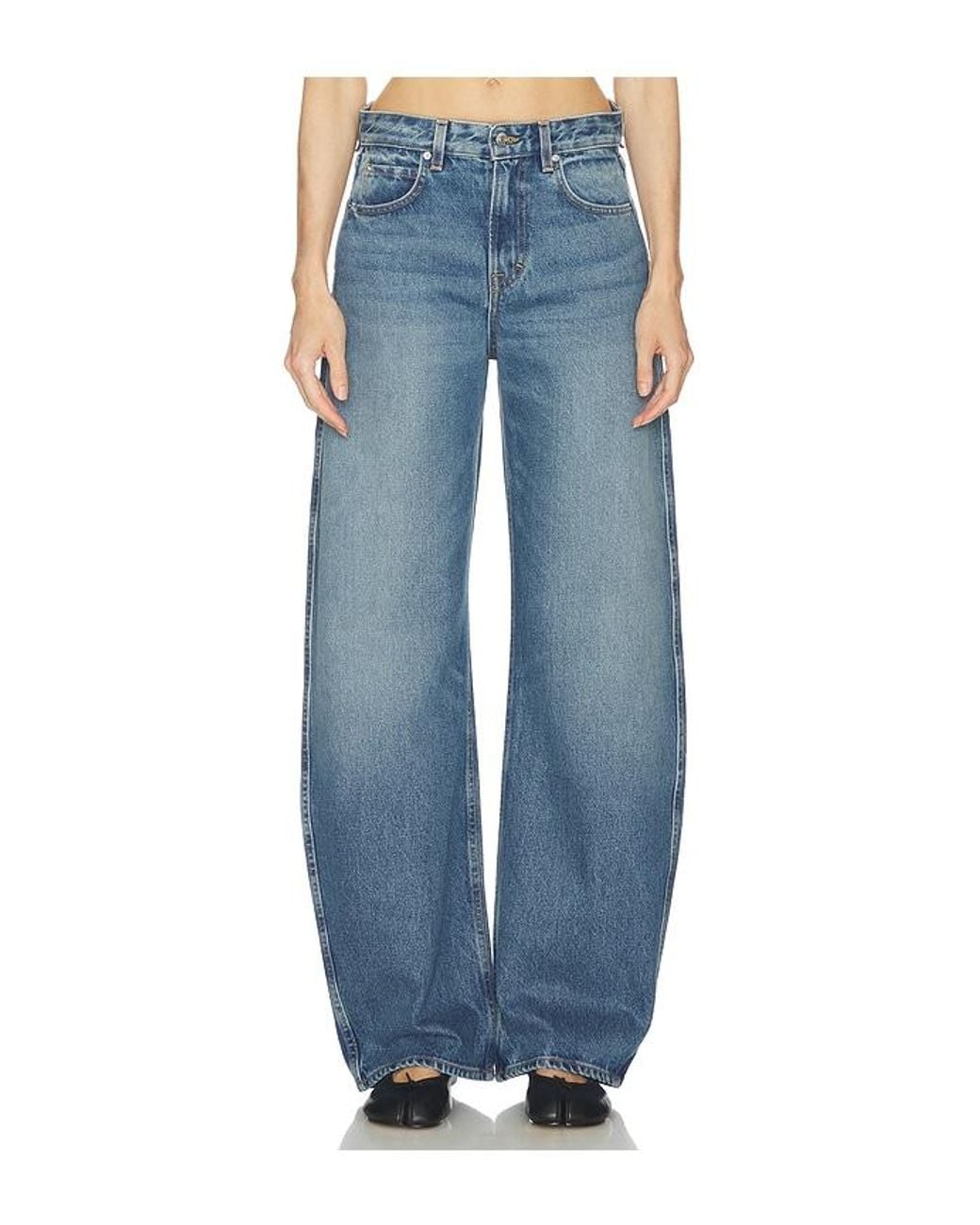 GRLFRND Blue Austen Low Rise Curve Detached Waist