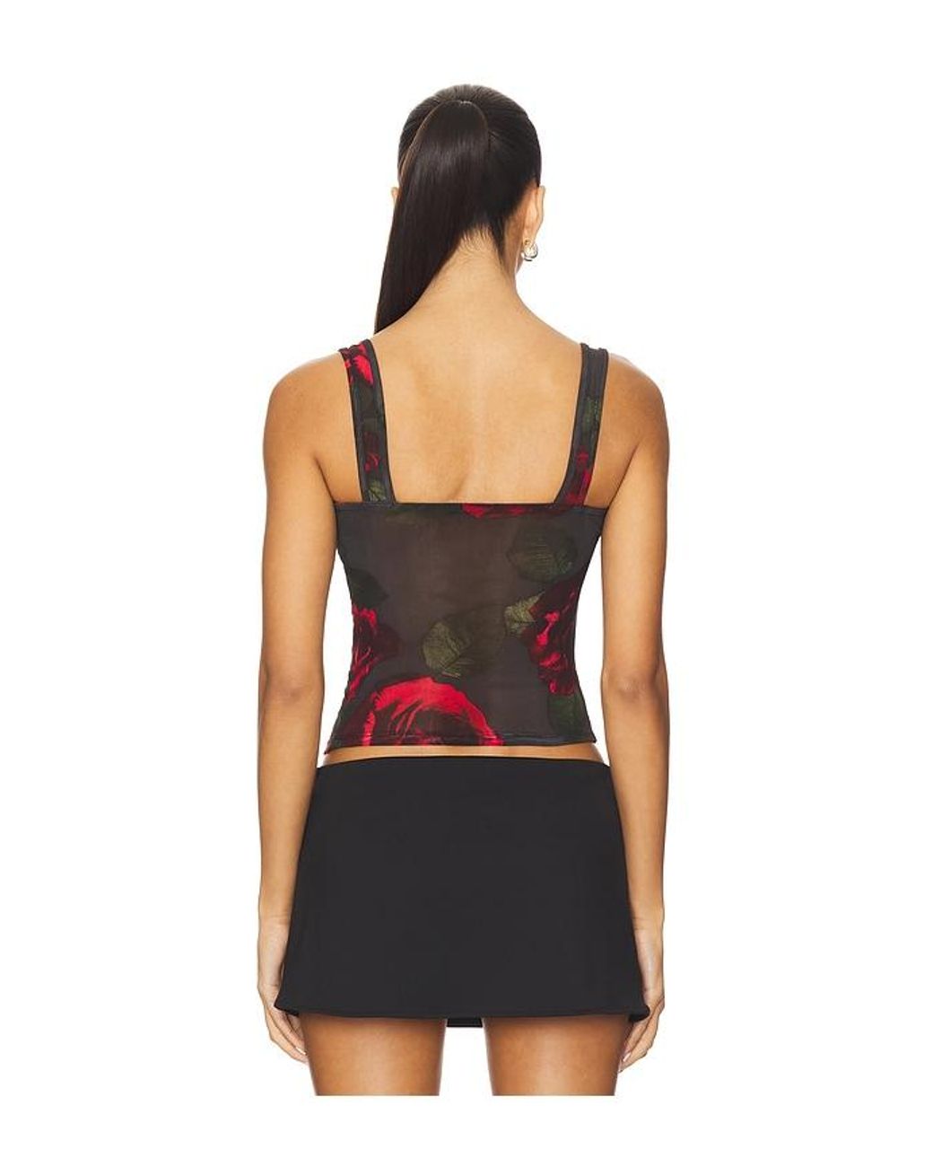 GOOD AMERICAN Black Mesh Bustier