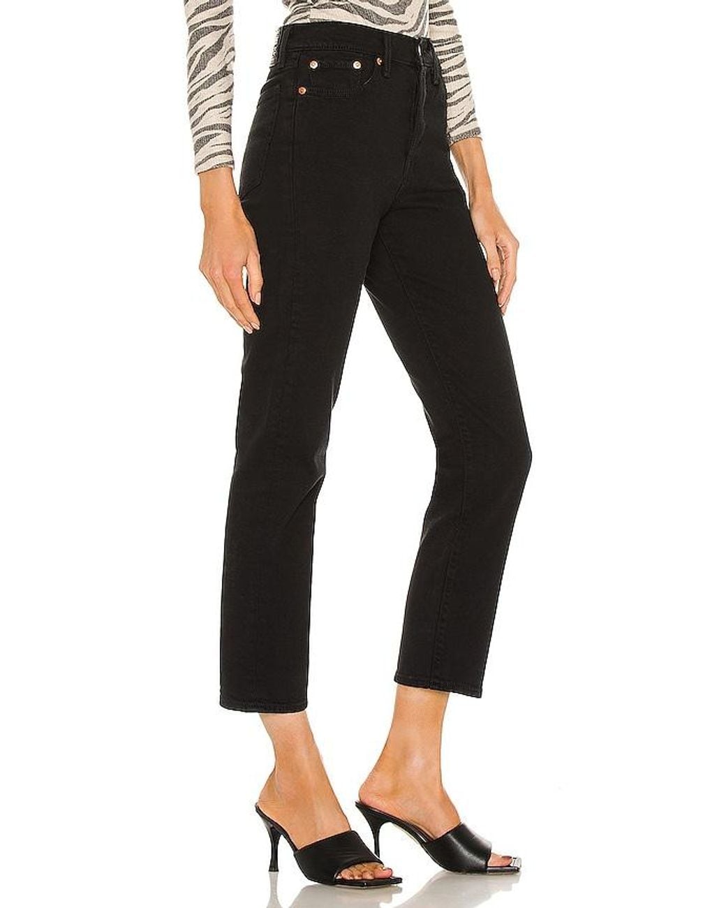Levi's Black Wedgie Straight Ankle Jeans