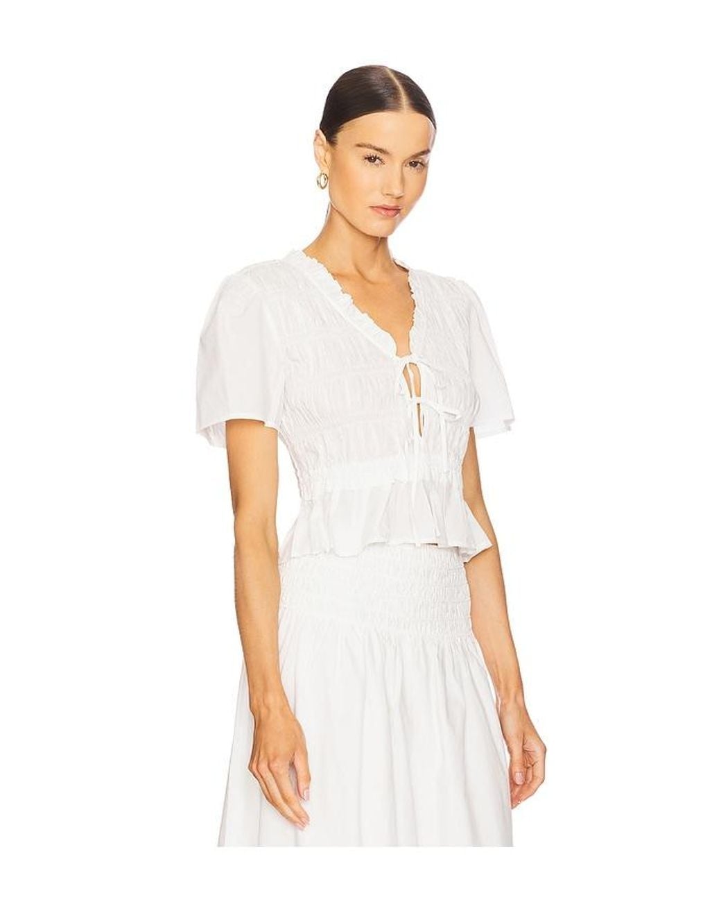 Rails White Portia Top