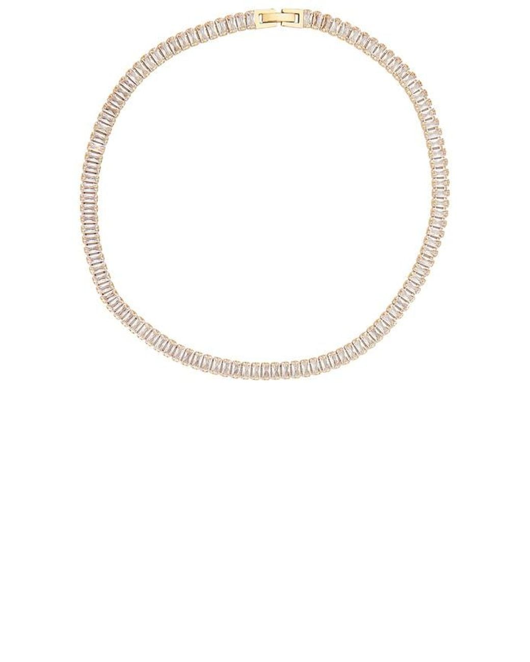 petit moments White Tennis Necklace