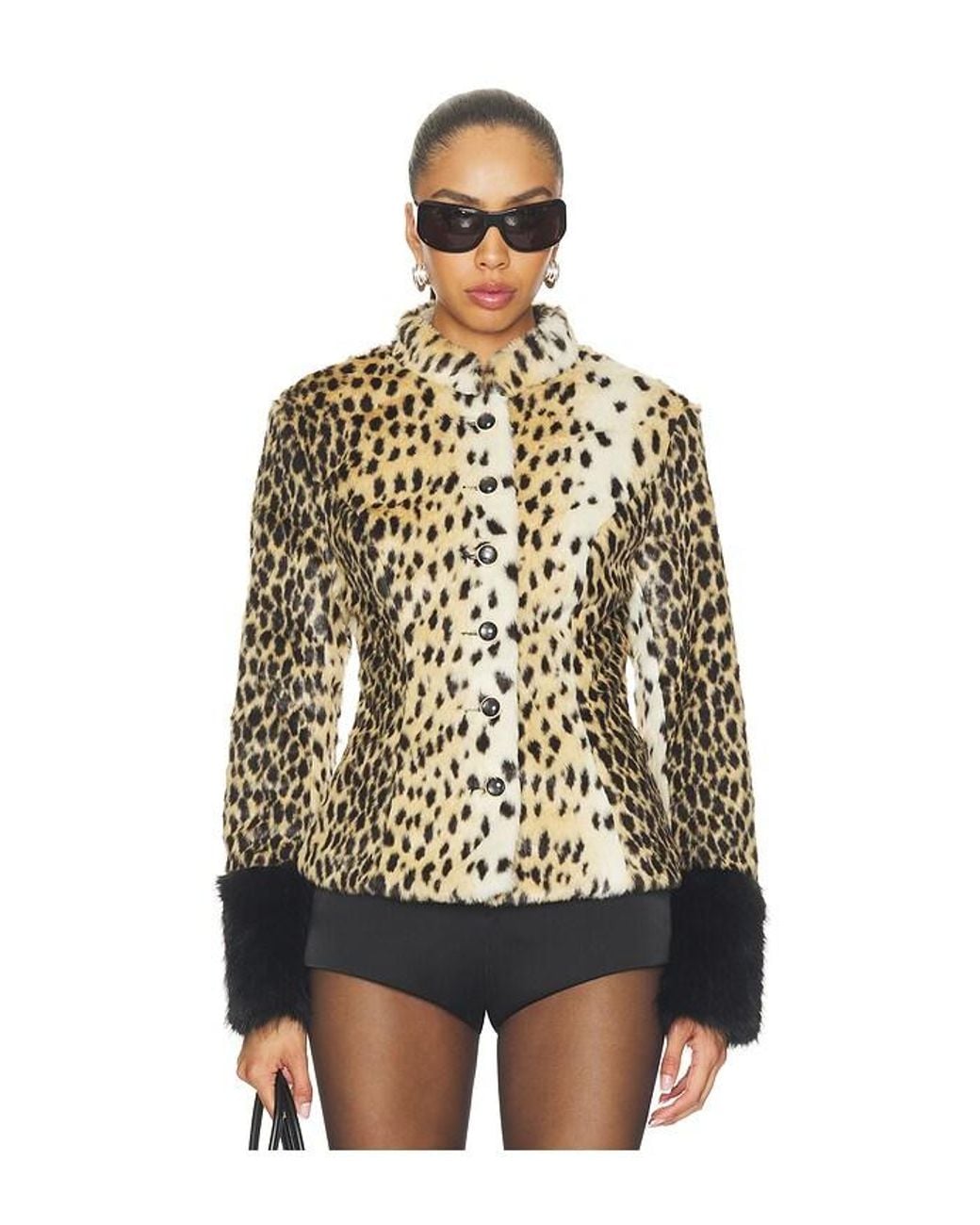 MORE TO COME Multicolor Alivia Faux Fur Jacket