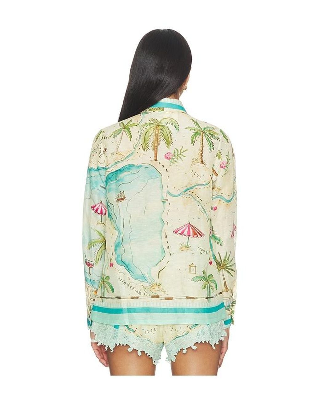 Blusa Peacock Short And Blouse En Color Mint, Talla (También En M, S, Xs) FALGUNI SHANE PEACOCK de color Blue
