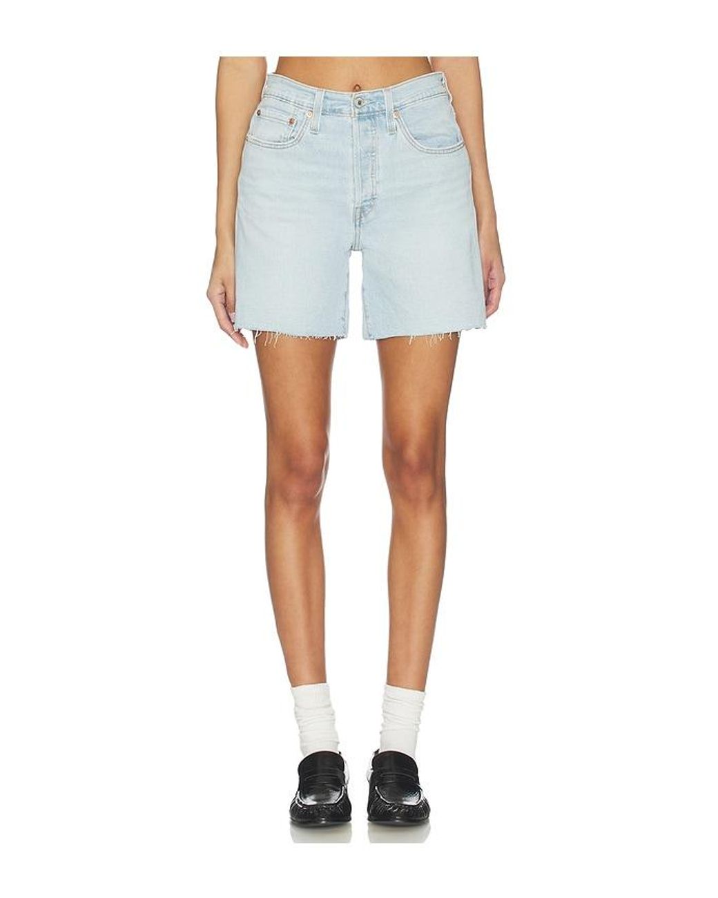 Levi's Blue 501 Mid Thigh Short