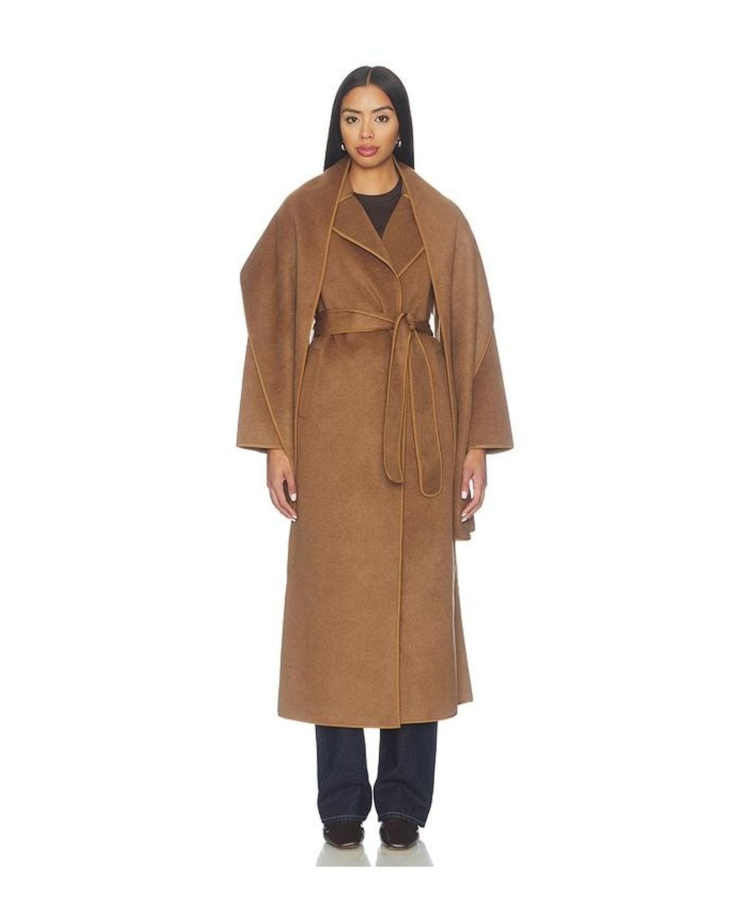 Elliatt Brown Veldra Scarf Coat