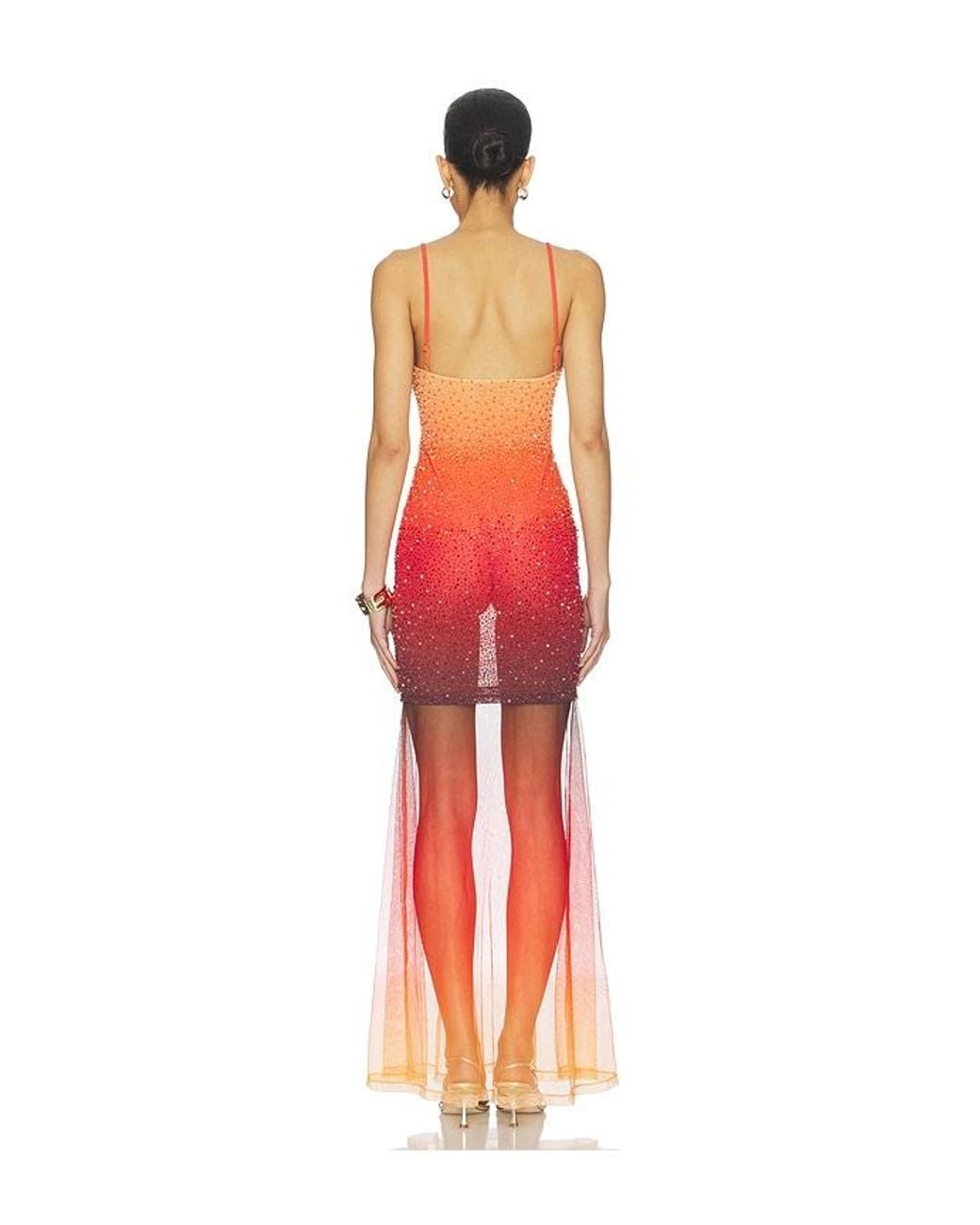 Leslie Amon Red Sunset Flow Dress