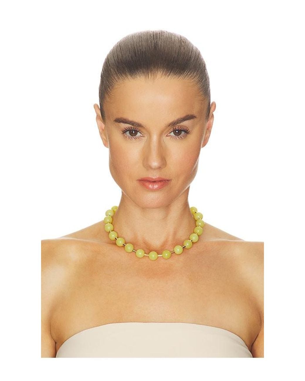 Eddie Borgo Green Beaded Ball Chain Necklace