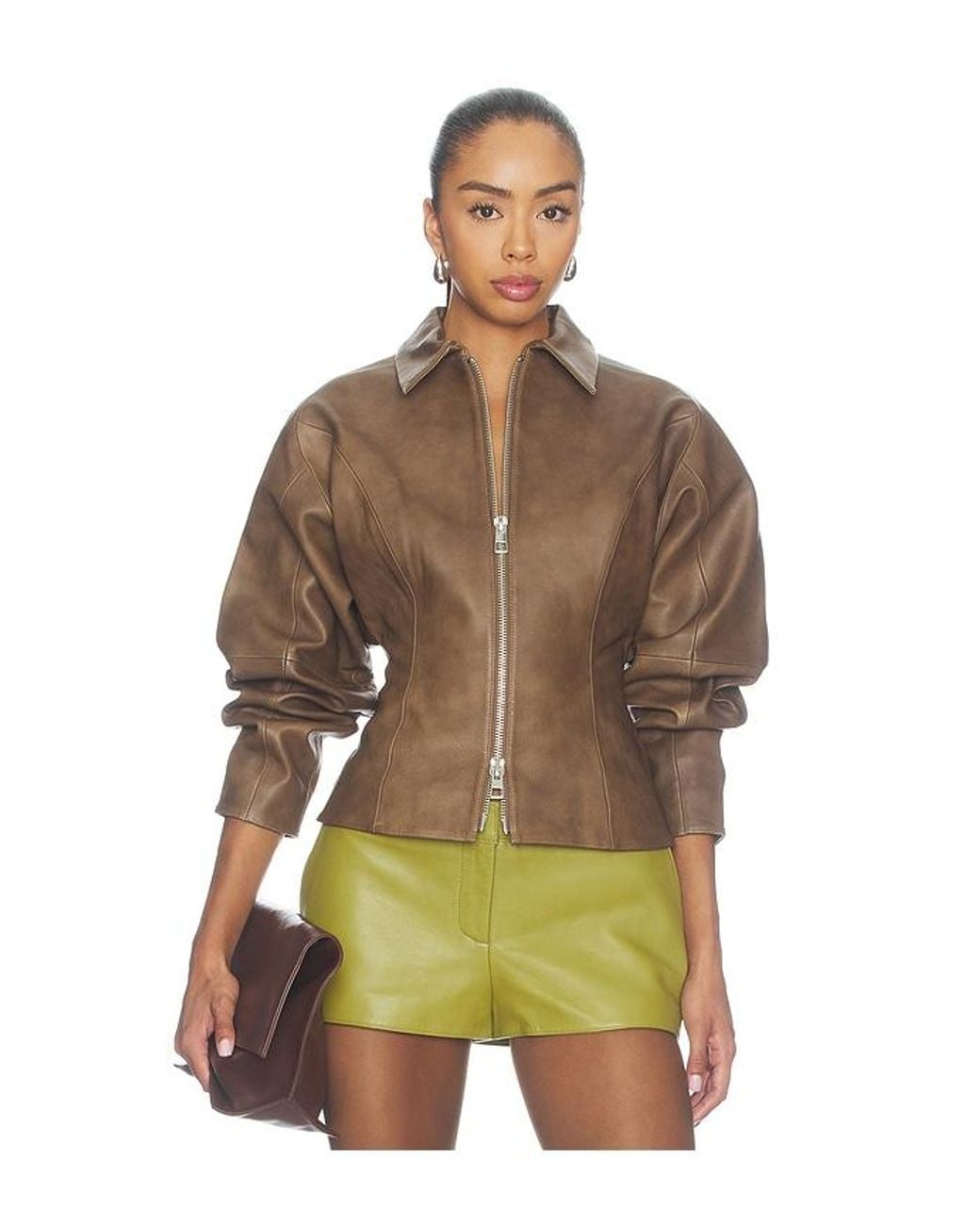 The Sei Multicolor Fitted Leather Jacket