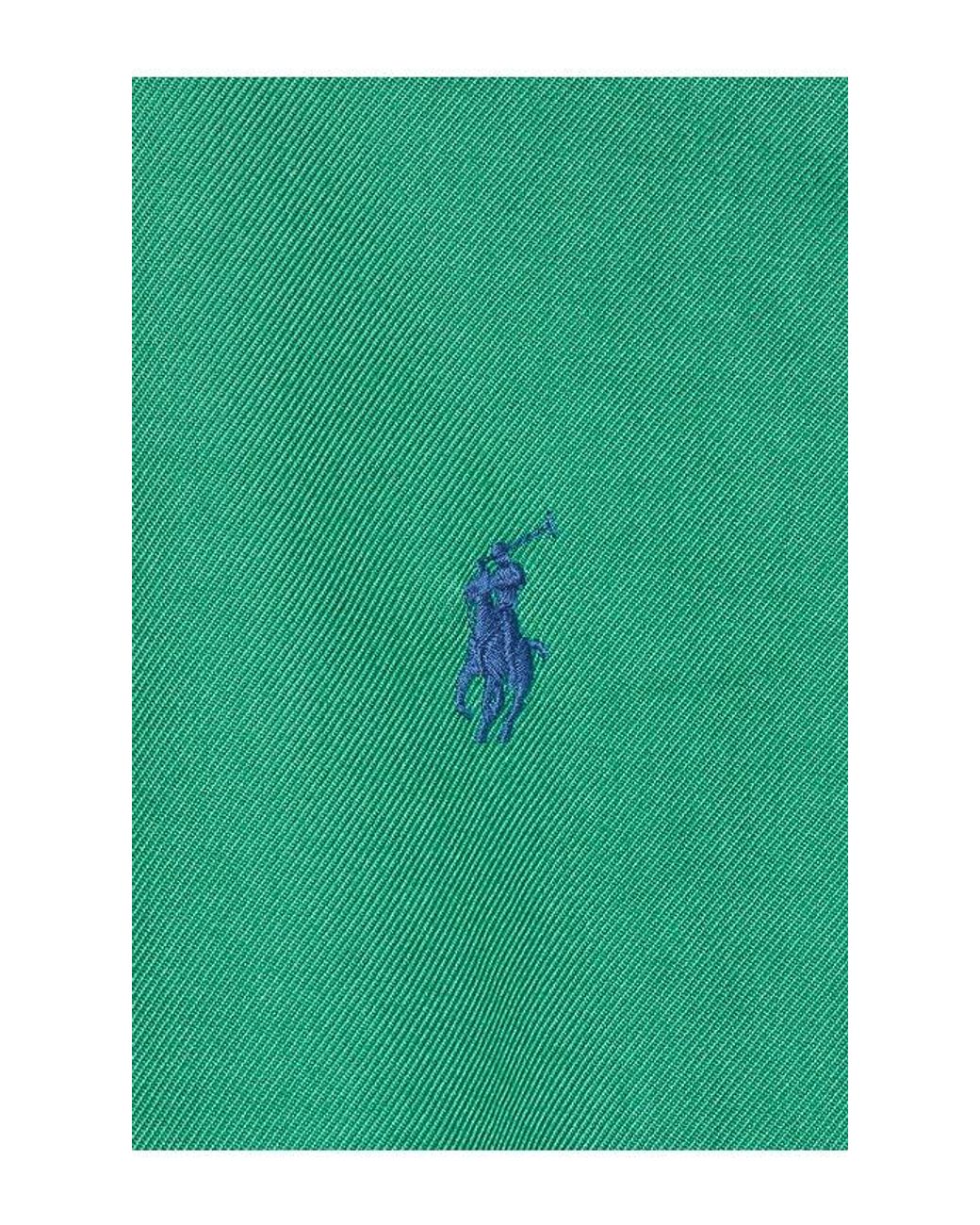 Polo Ralph Lauren Green Cotton Twill Bomber Jacket