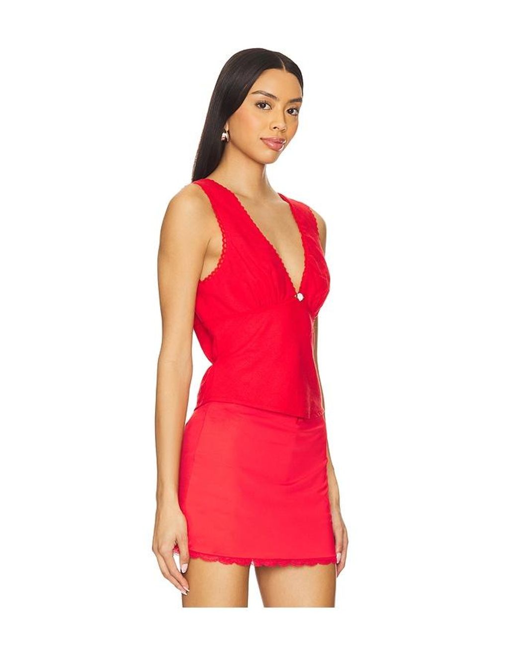Nia Red Celia Top