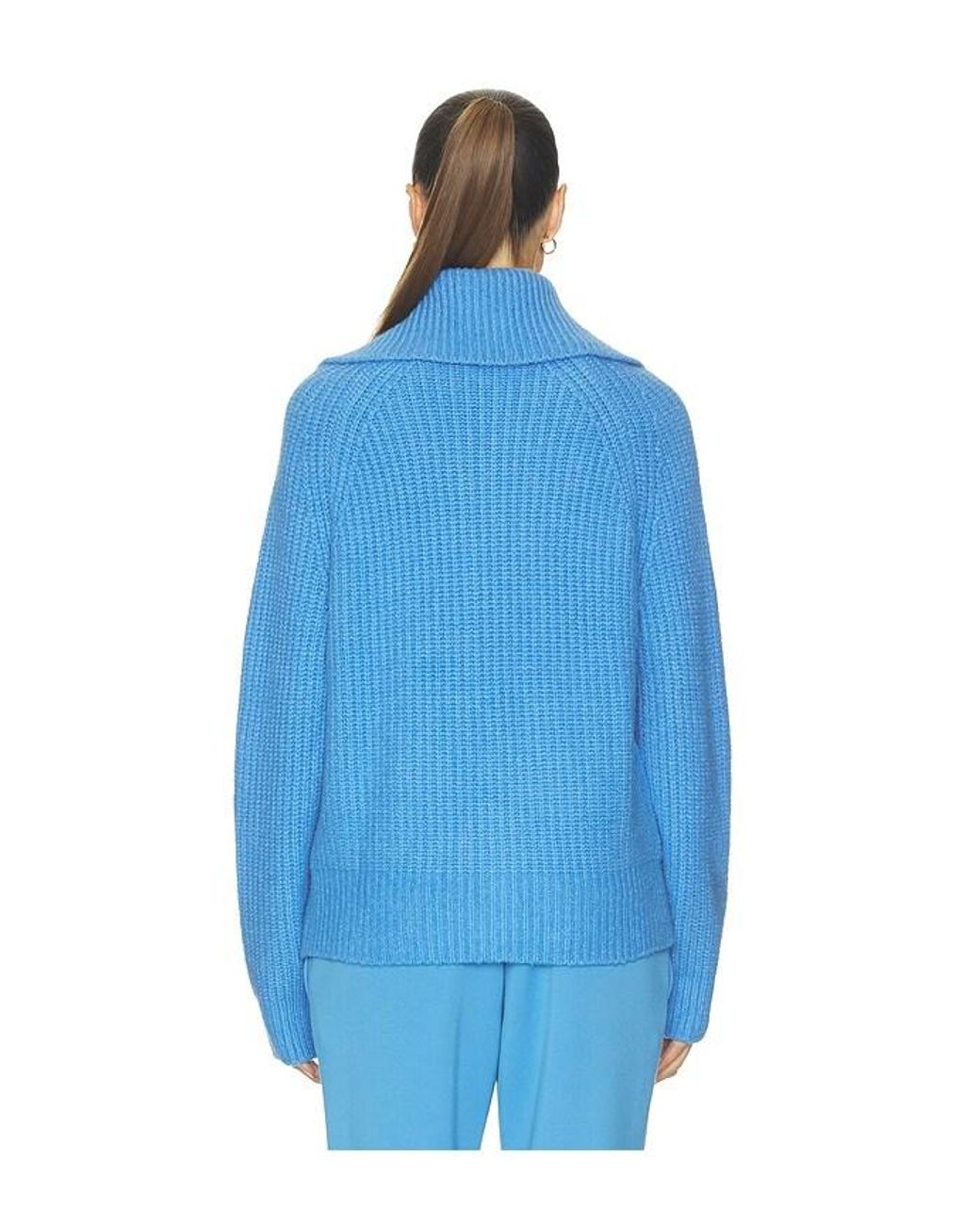 Varley Blue Alberte Knit Cardigan