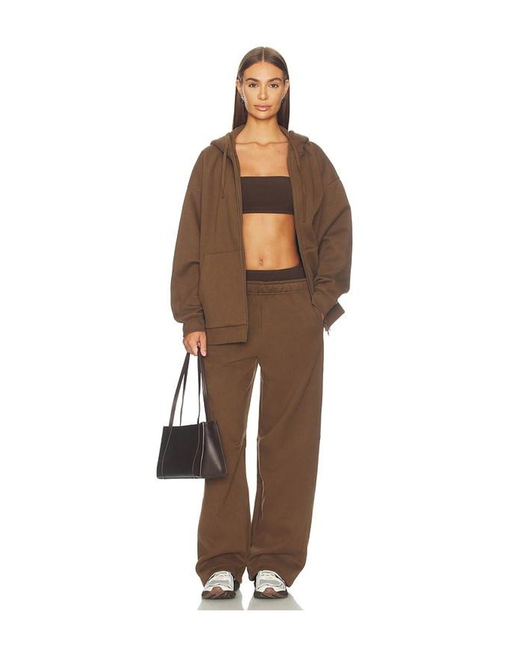 WellBeing + BeingWell Brown Murphy Oversized Full Zip Hoodie