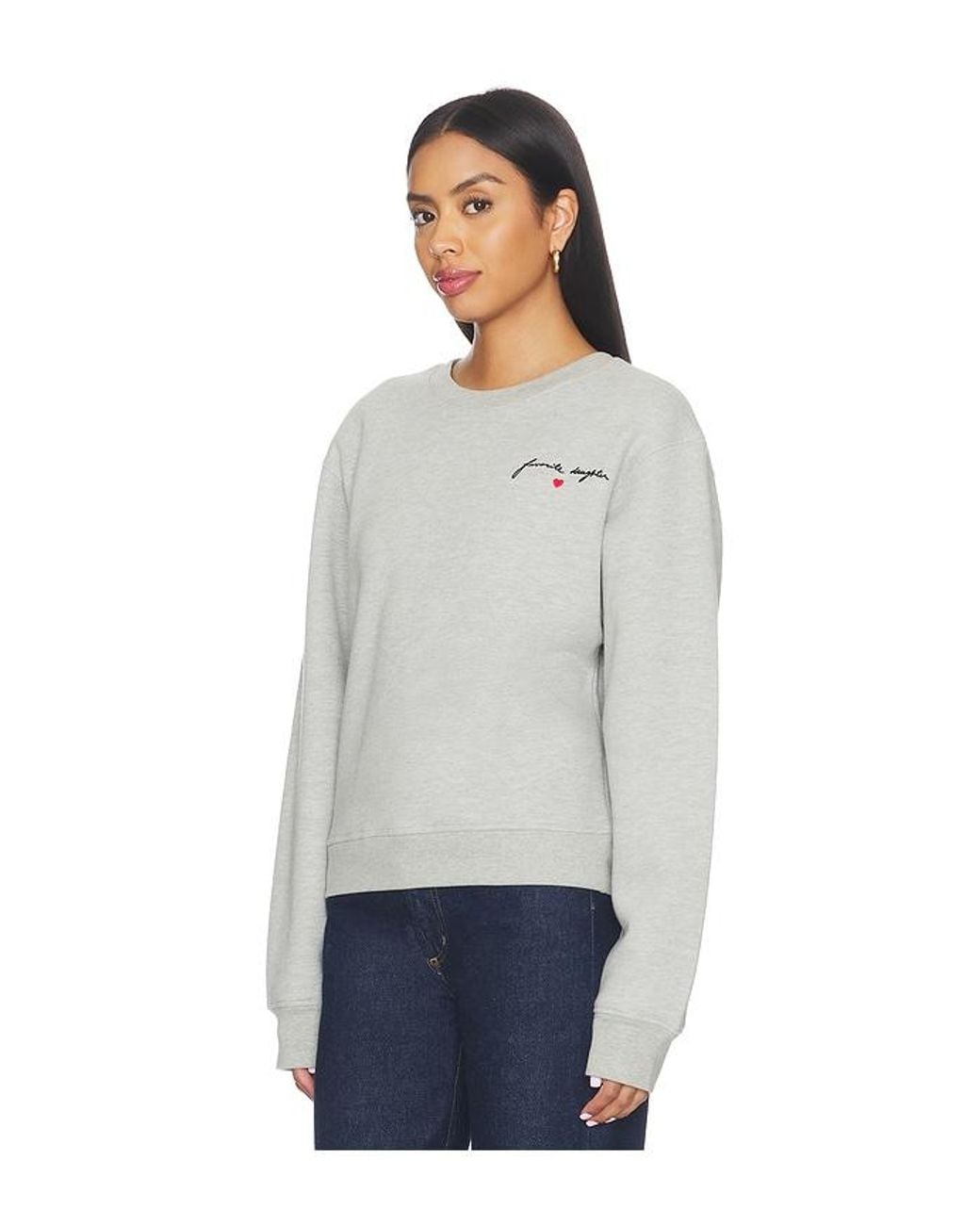 FAVORITE DAUGHTER Gray The Signature Classic Sweatshirt