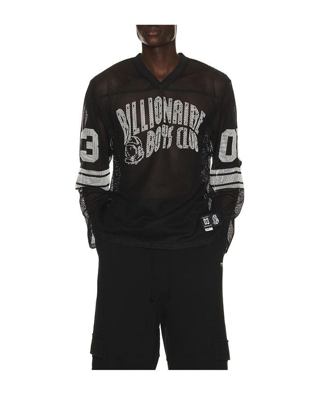 BBCICECREAM Black Zone Long Sleeve Mesh Tee for men