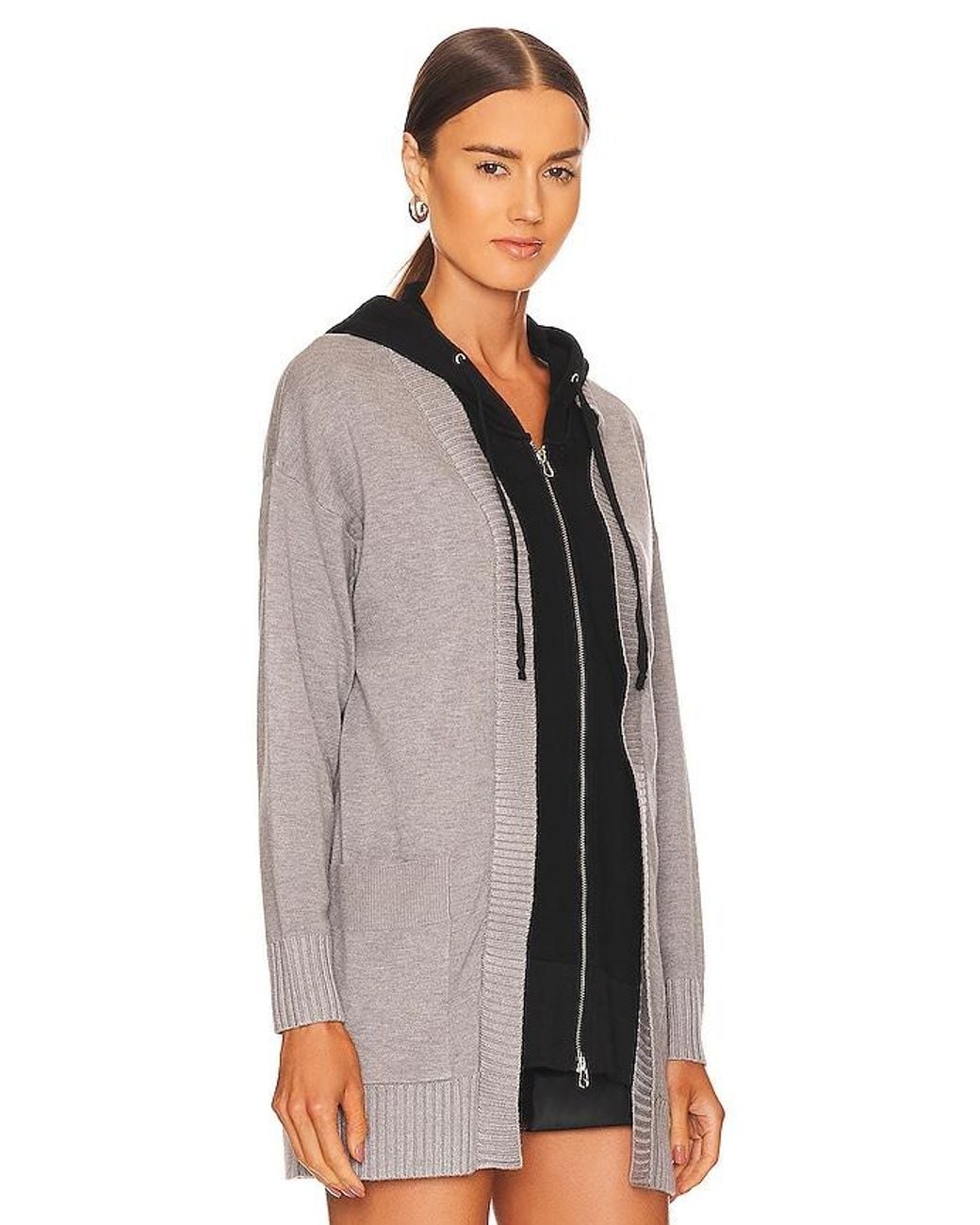 Central Park West Black Brynn Long Dickie Cardigan