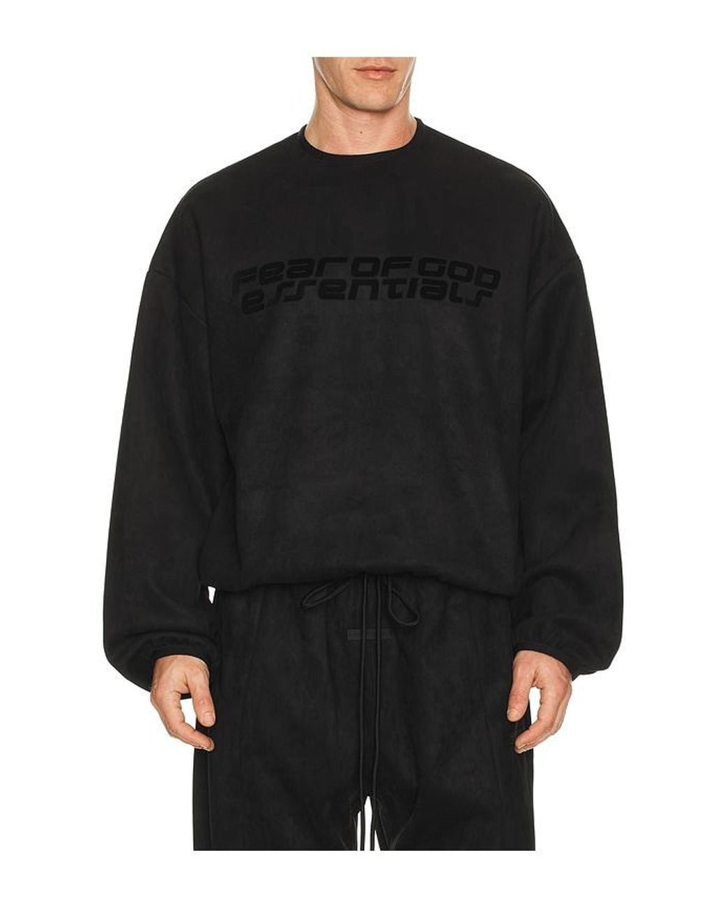 Fear Of God Black Modern Crewneck Sweatshirt for men