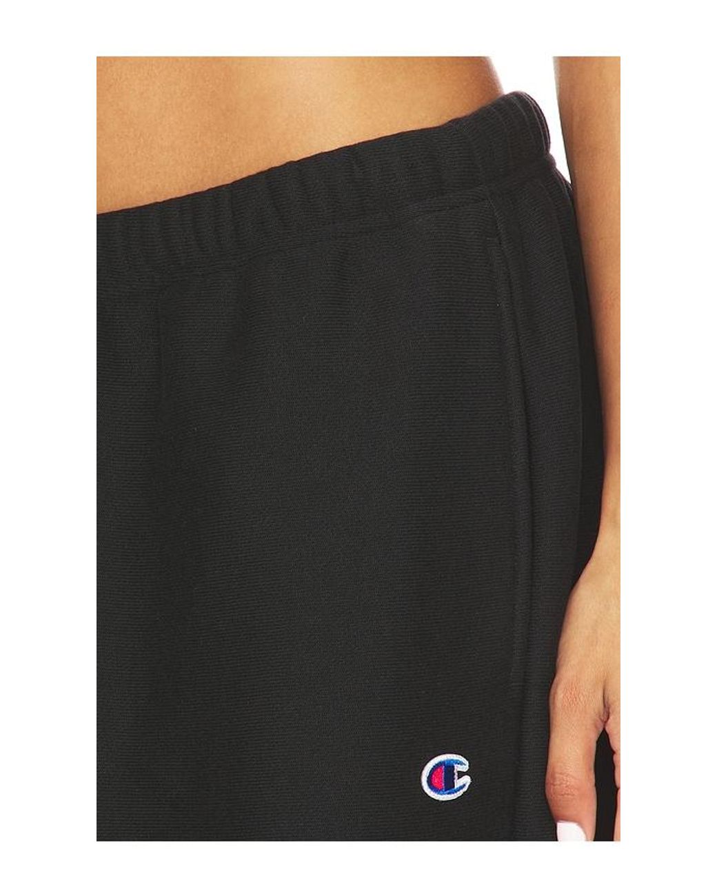 Champion Black Essentials Reverse Weave Cinched Bottom Sweatpant
