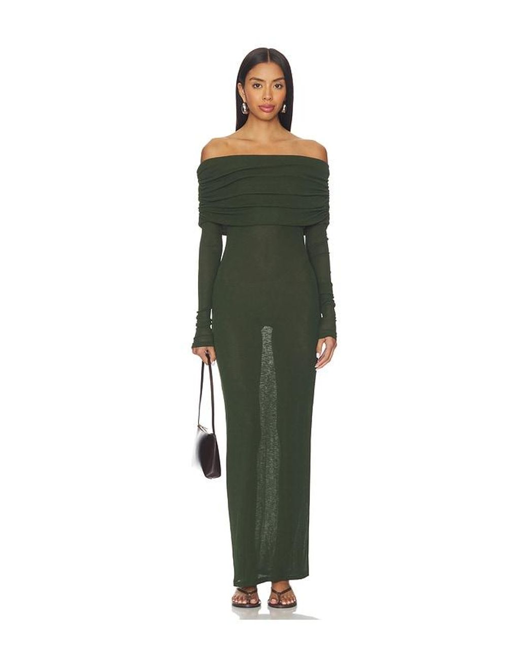 superdown Green Chantal Sheer Gown