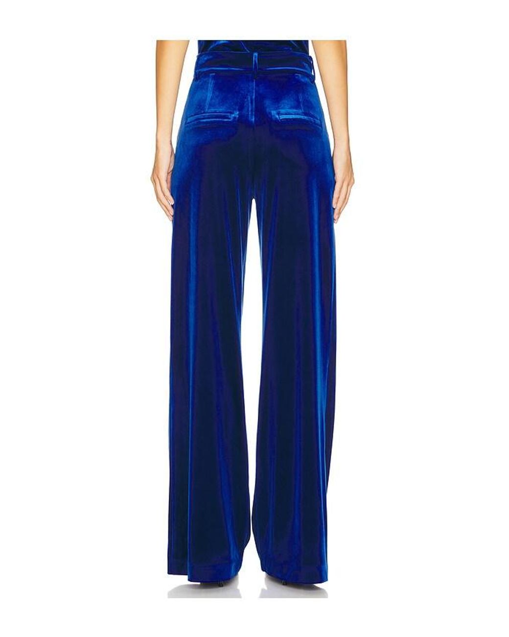 Karina Grimaldi Blue Ximena Velvet Pants