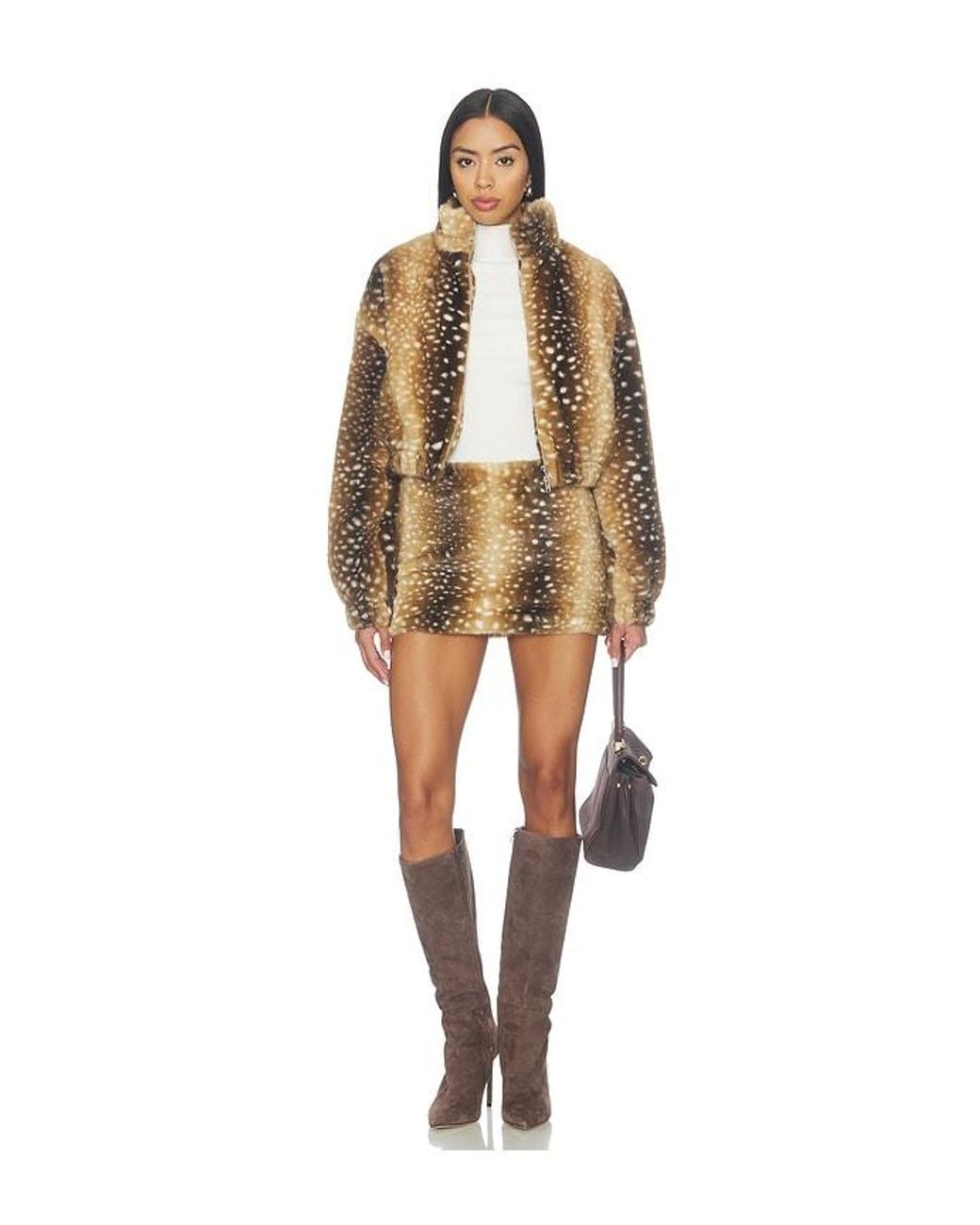 superdown Multicolor Eloise Faux Fur Jacket