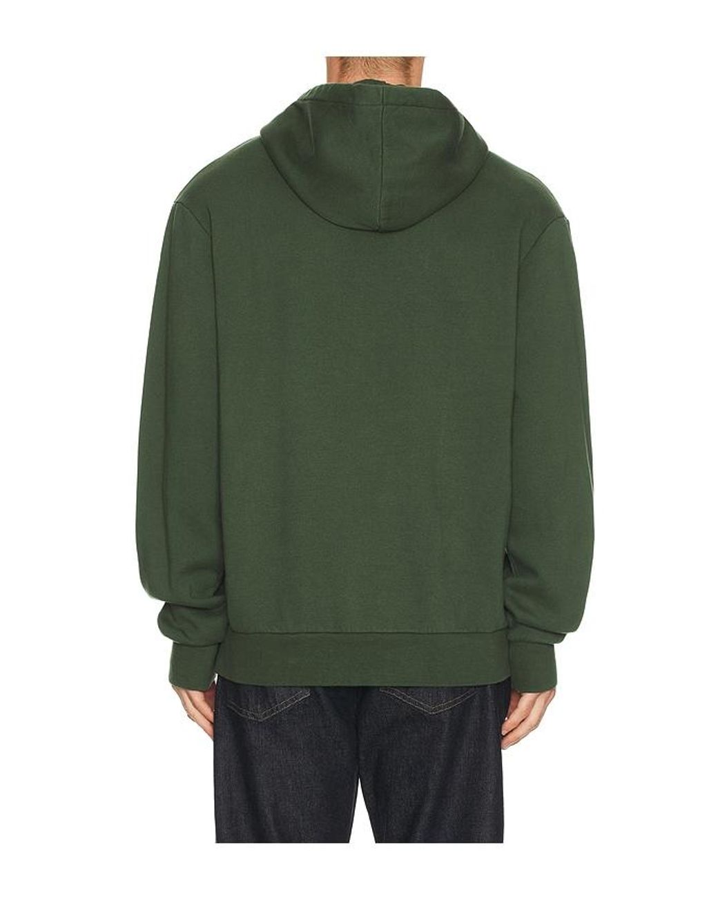 Palmes Green Stitch Hooded Sweatshirt for men