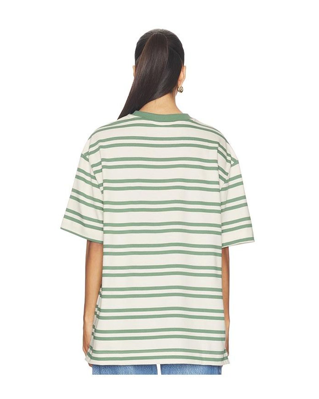 Calvin Klein Green Heavyweight Stripe Jersey Tee for men