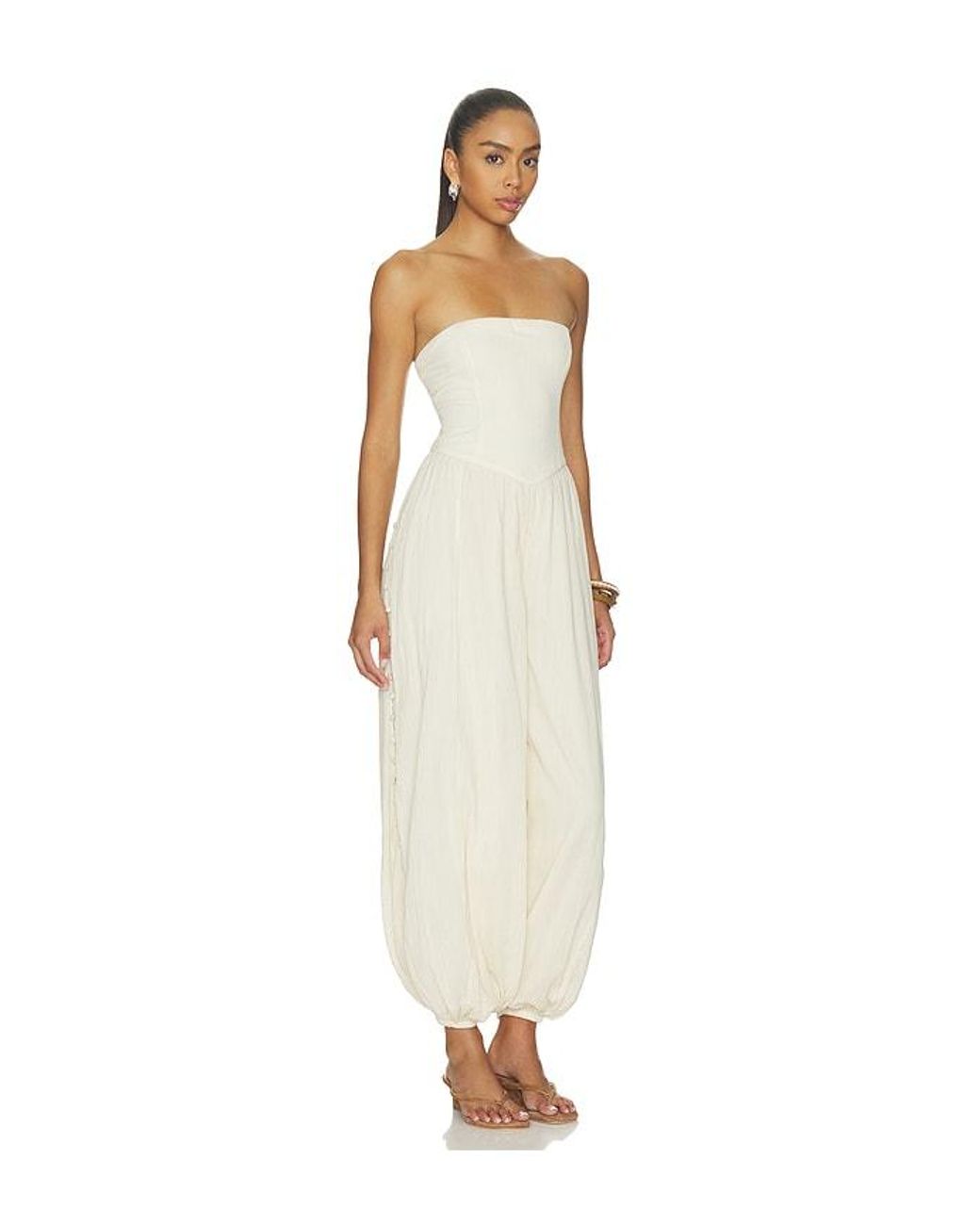 Rococo Sand White Corset Jumpsuit