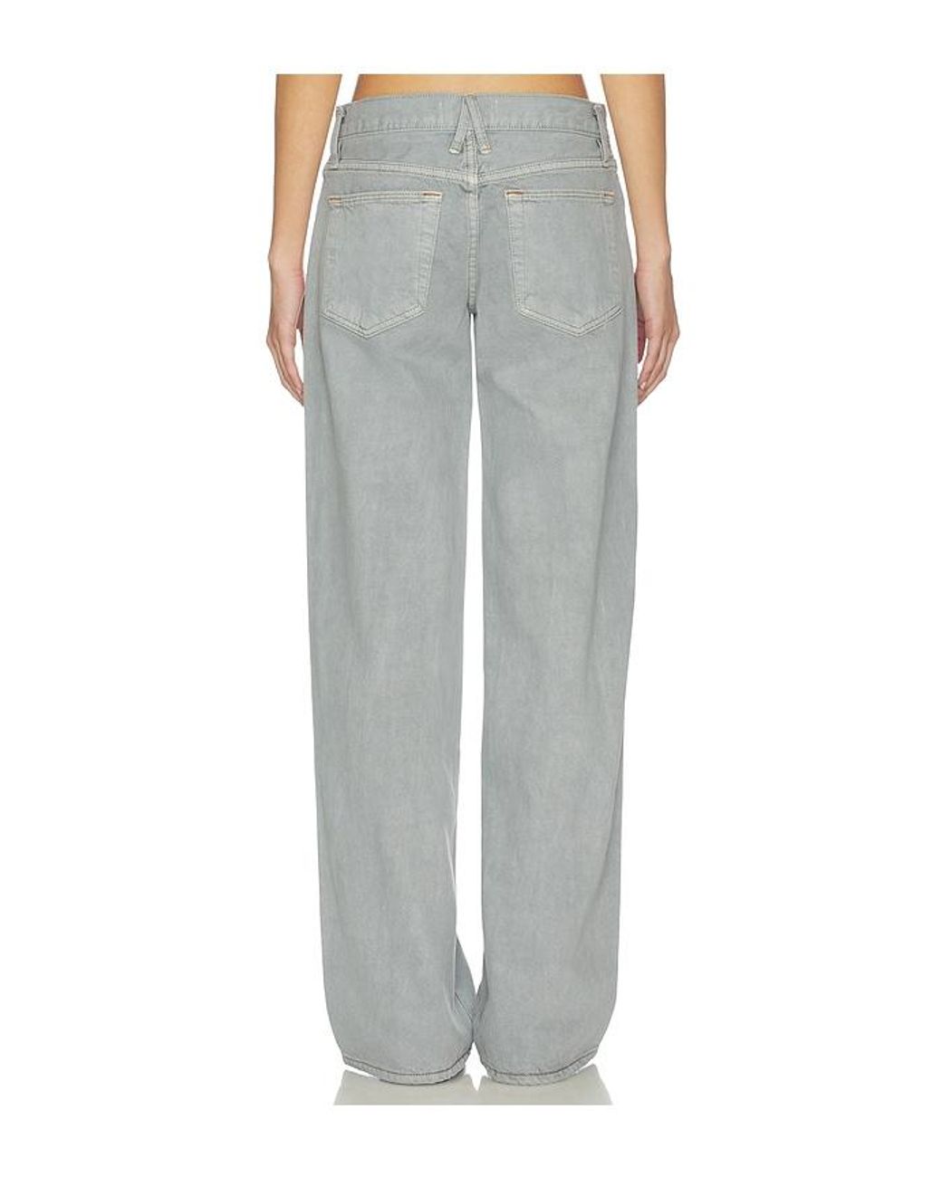 SLVRLAKE Denim Gray Lexi Low Rise Relaxed Wide Leg Jeans