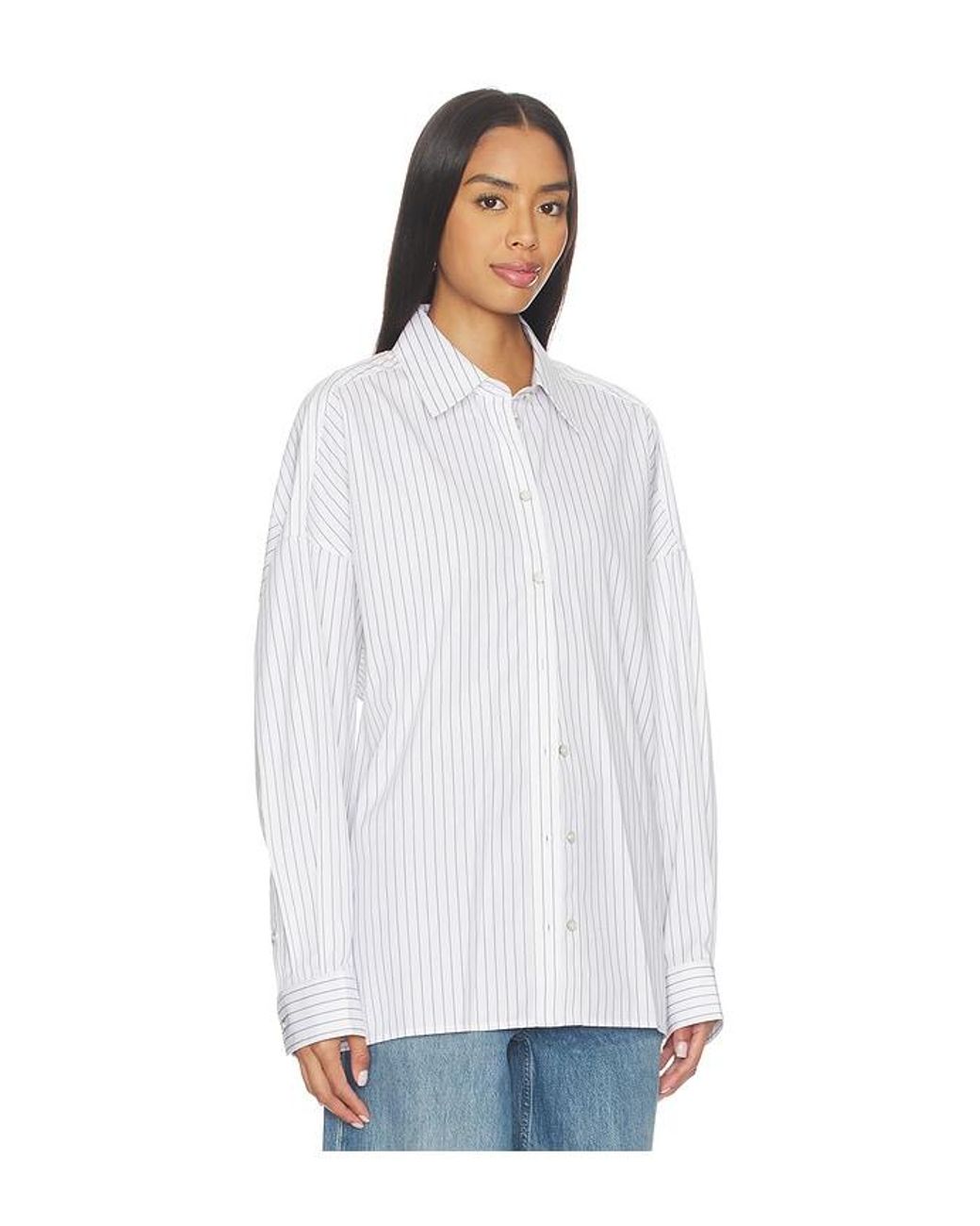 Helmut Lang White Placket Cinch Shirt