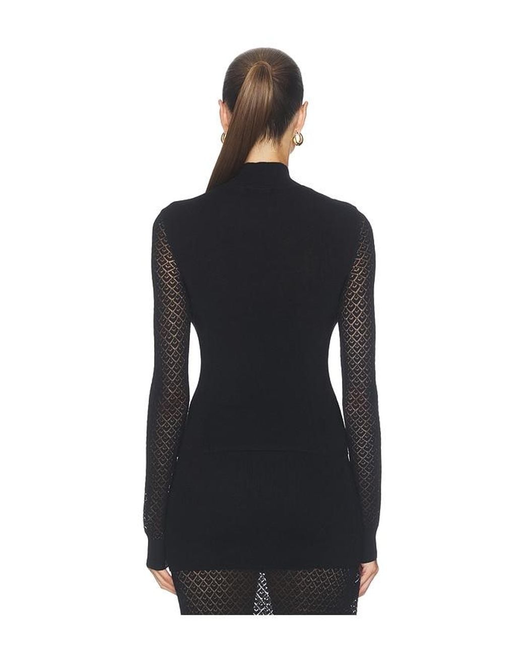 Lovers + Friends Black Belen Mock Neck Sweater