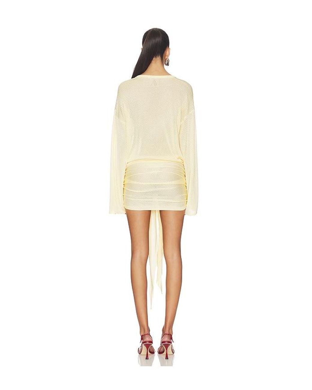 The Attico Natural Wrap Dress
