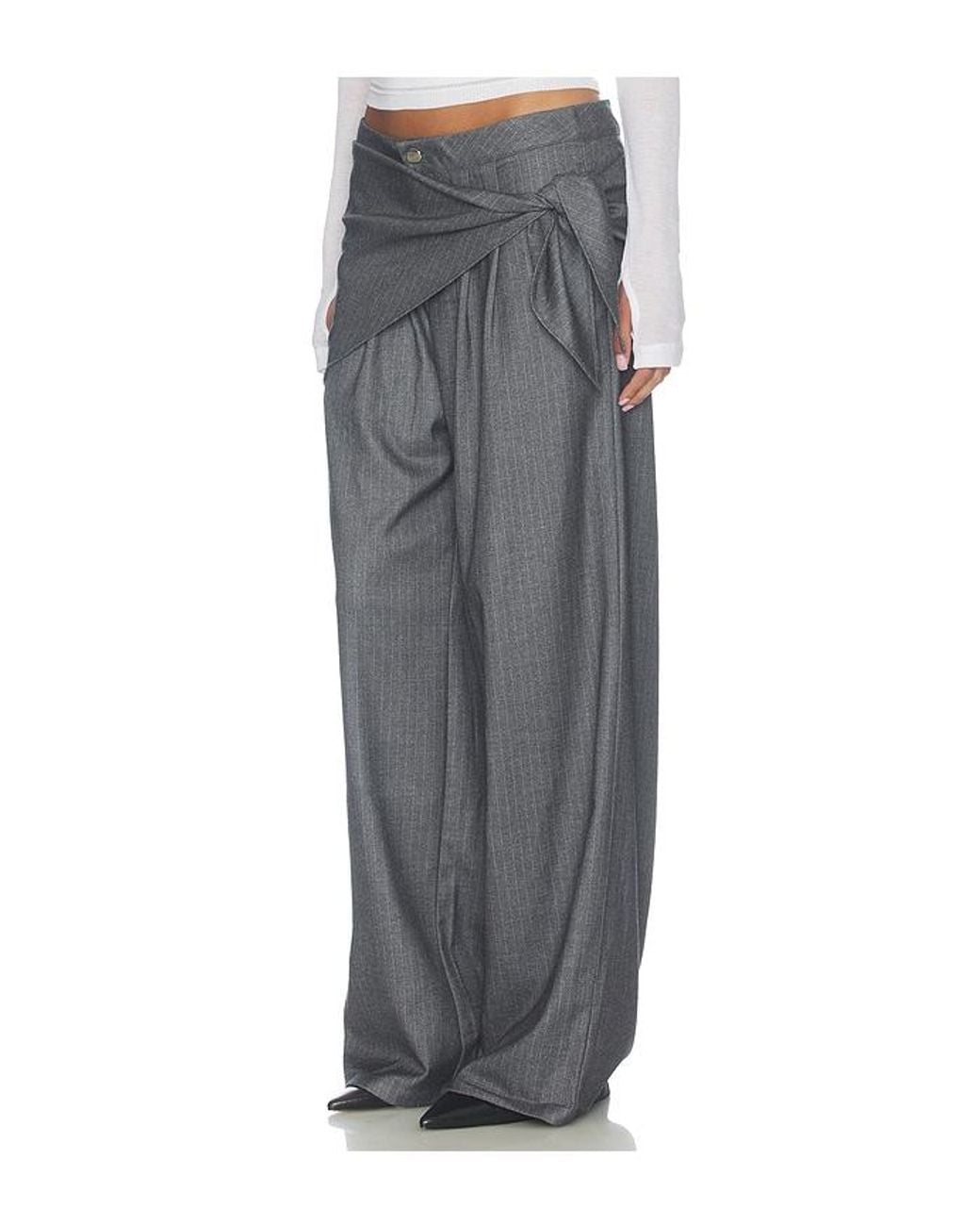 ALL THE WAYS Gray Alex Scarf Wrap Pant