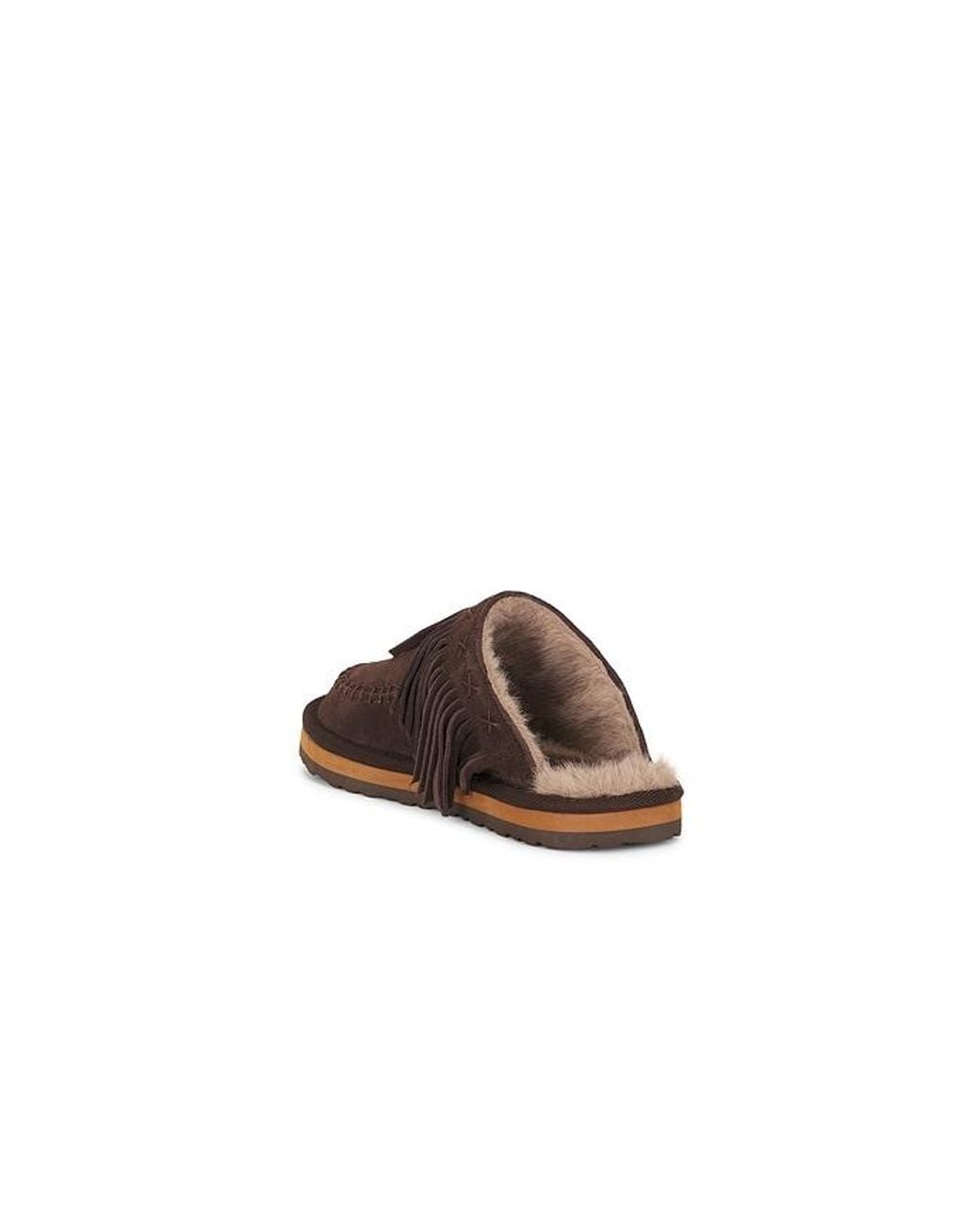 Free People Brown Fallon Fringe Mule