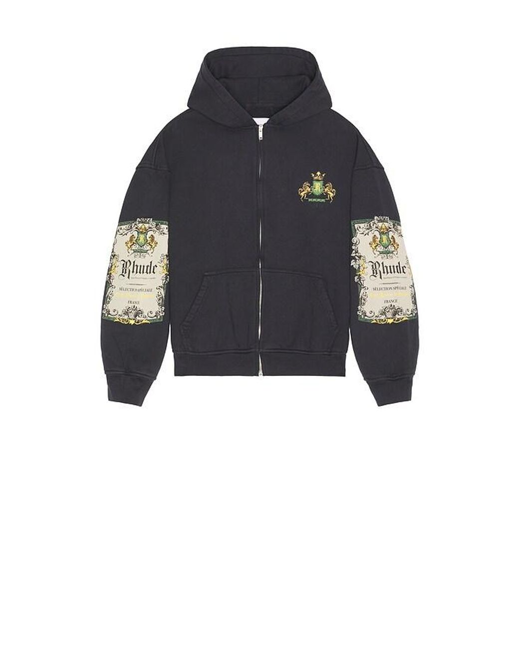 Rhude Blue Bordeaux Reserve Zip-Up Hoodie for men