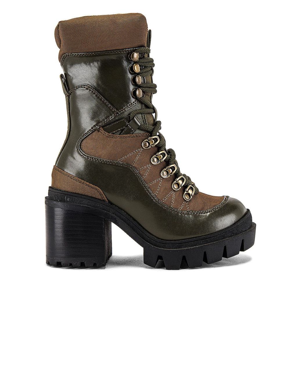 Jeffrey Campbell Maniac Lace Up Boot in Khaki (Black) Lyst