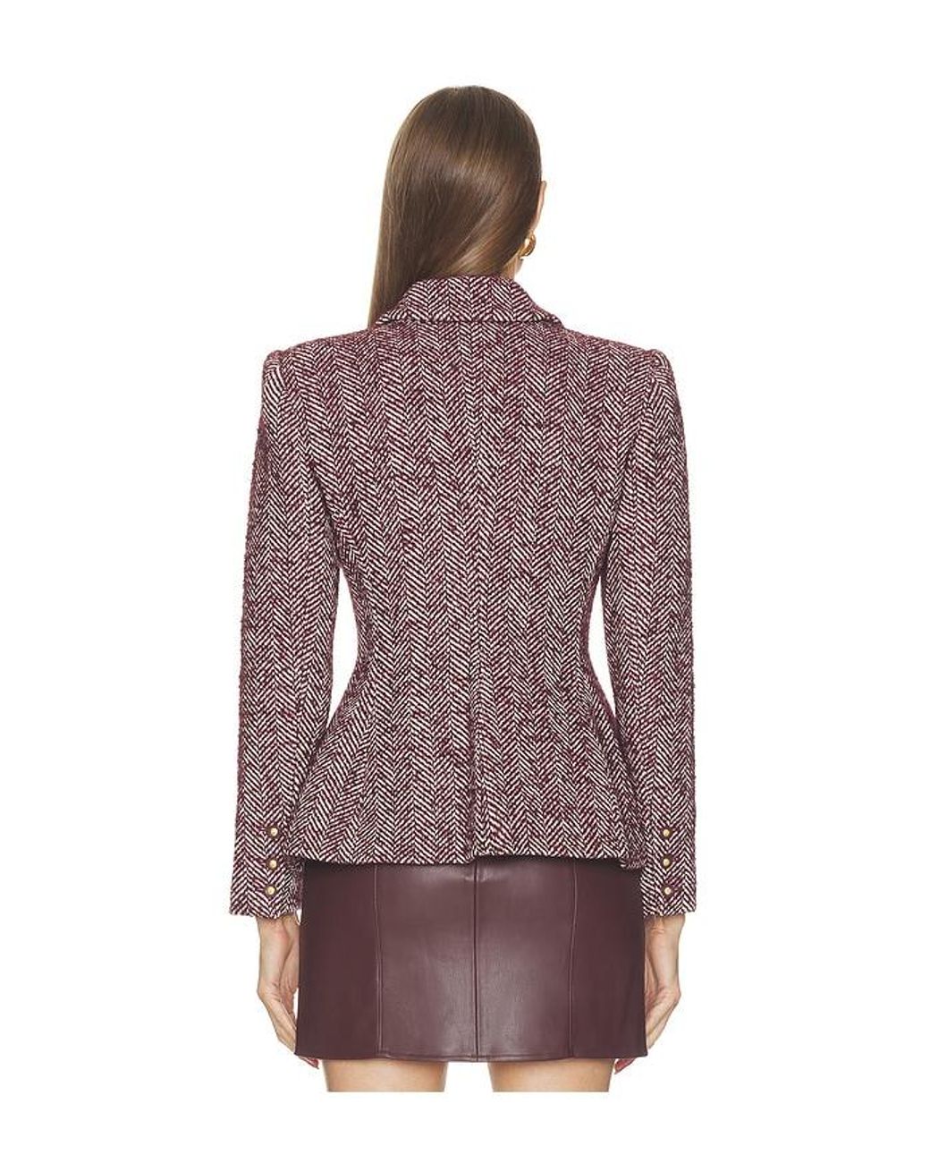 L'Agence Purple Karima Double Breasted Cinched Waist