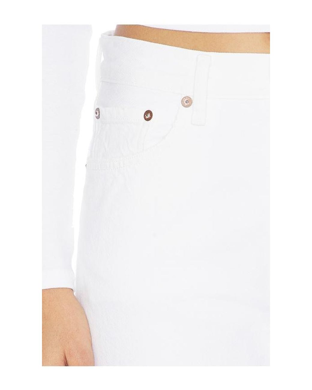 Agolde White Lana Relaxed Straight Jeans