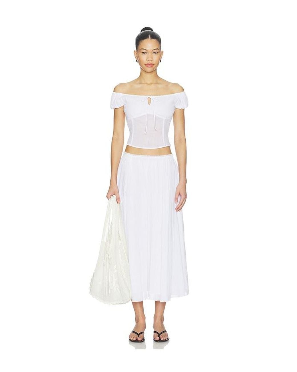 GUIZIO White Formentera Skirt