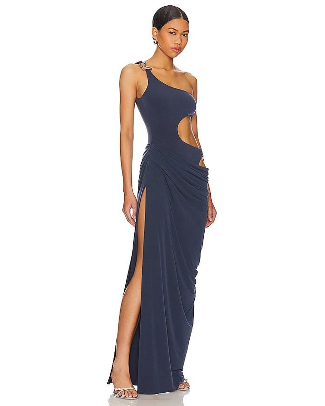 chinese dress ladies Celena Maxi Dress Navy Burnout