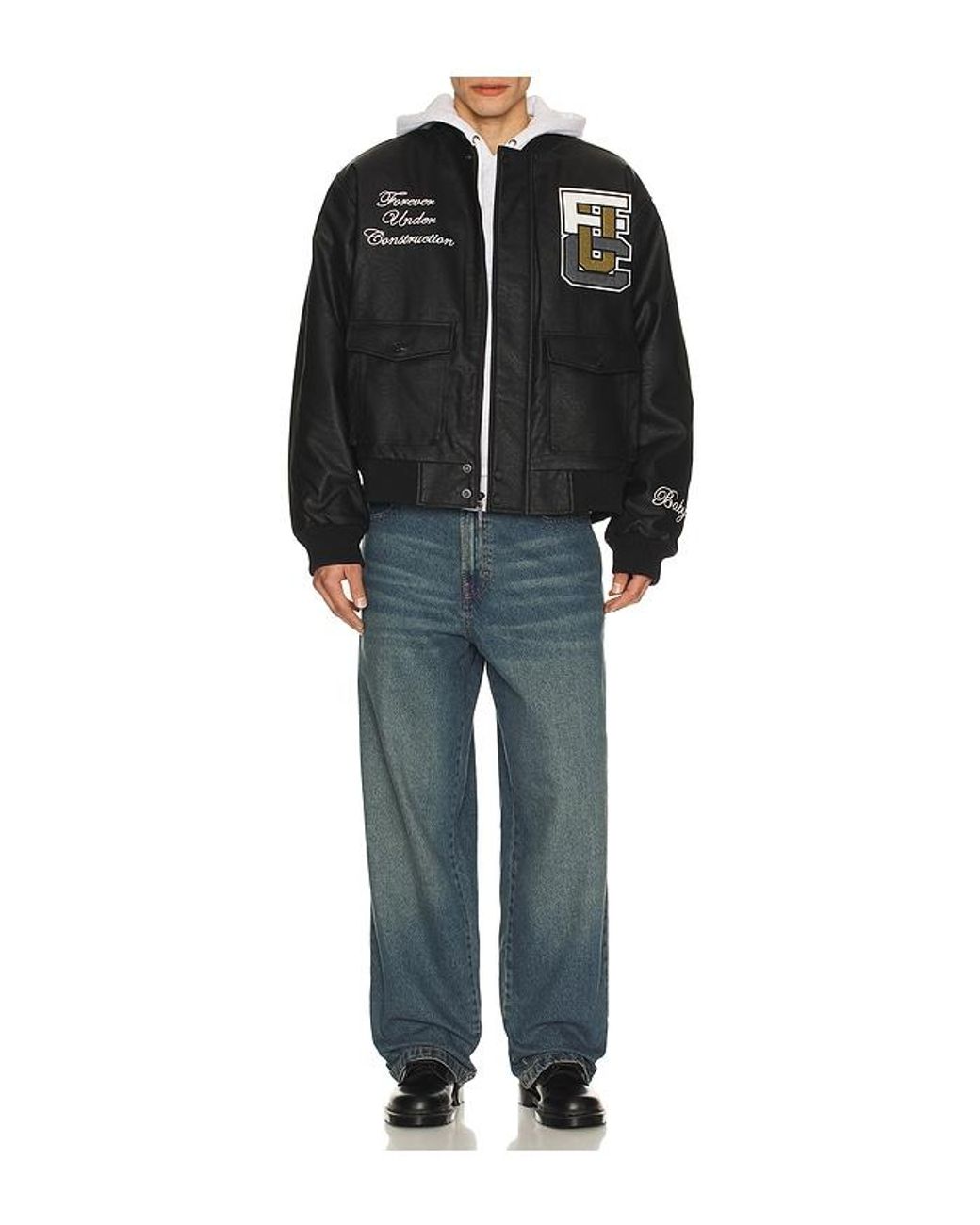 Babylon Black Forever Leather Jacket for men