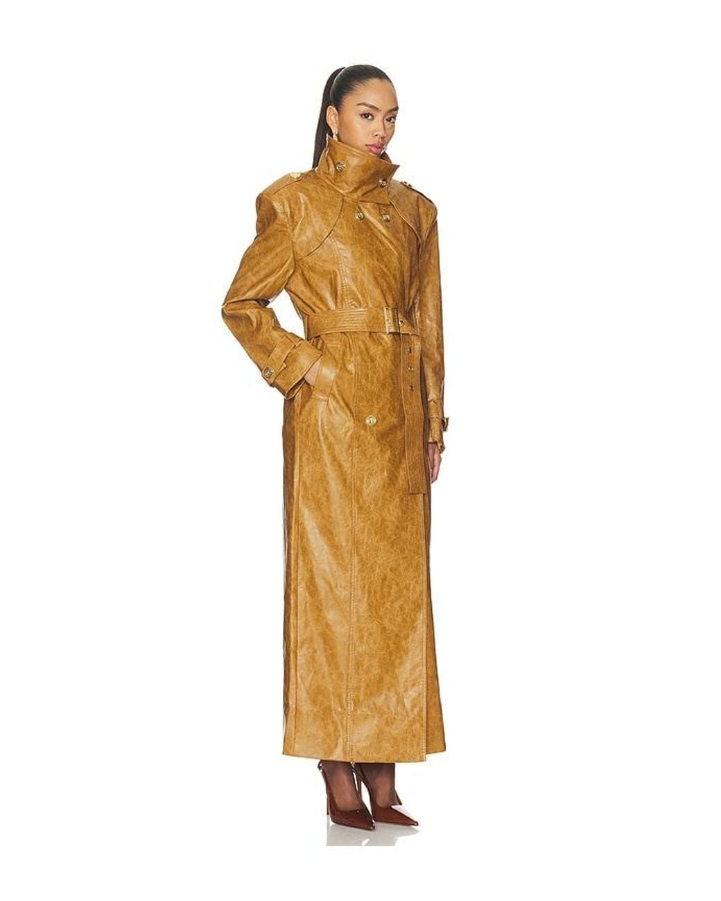 Bronx and Banco Natural Faux Leather Trench Coat
