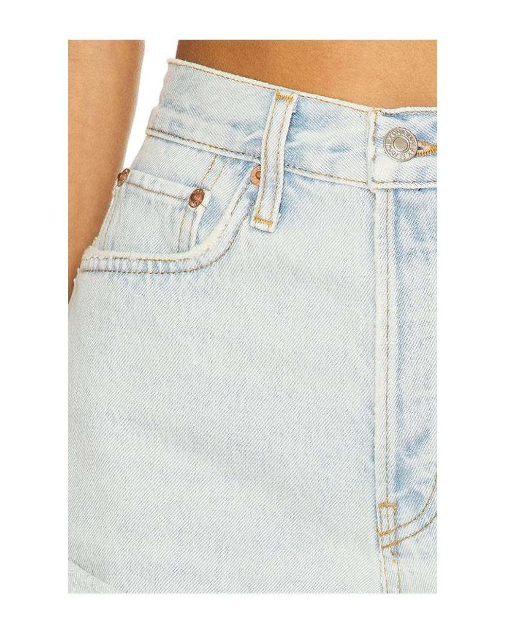 Re/done White 70S High Rise Short