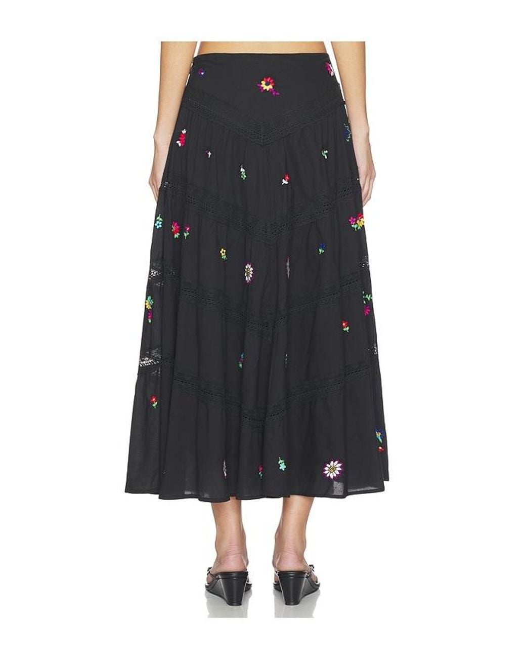 Rixo Black Sigrid Skirt