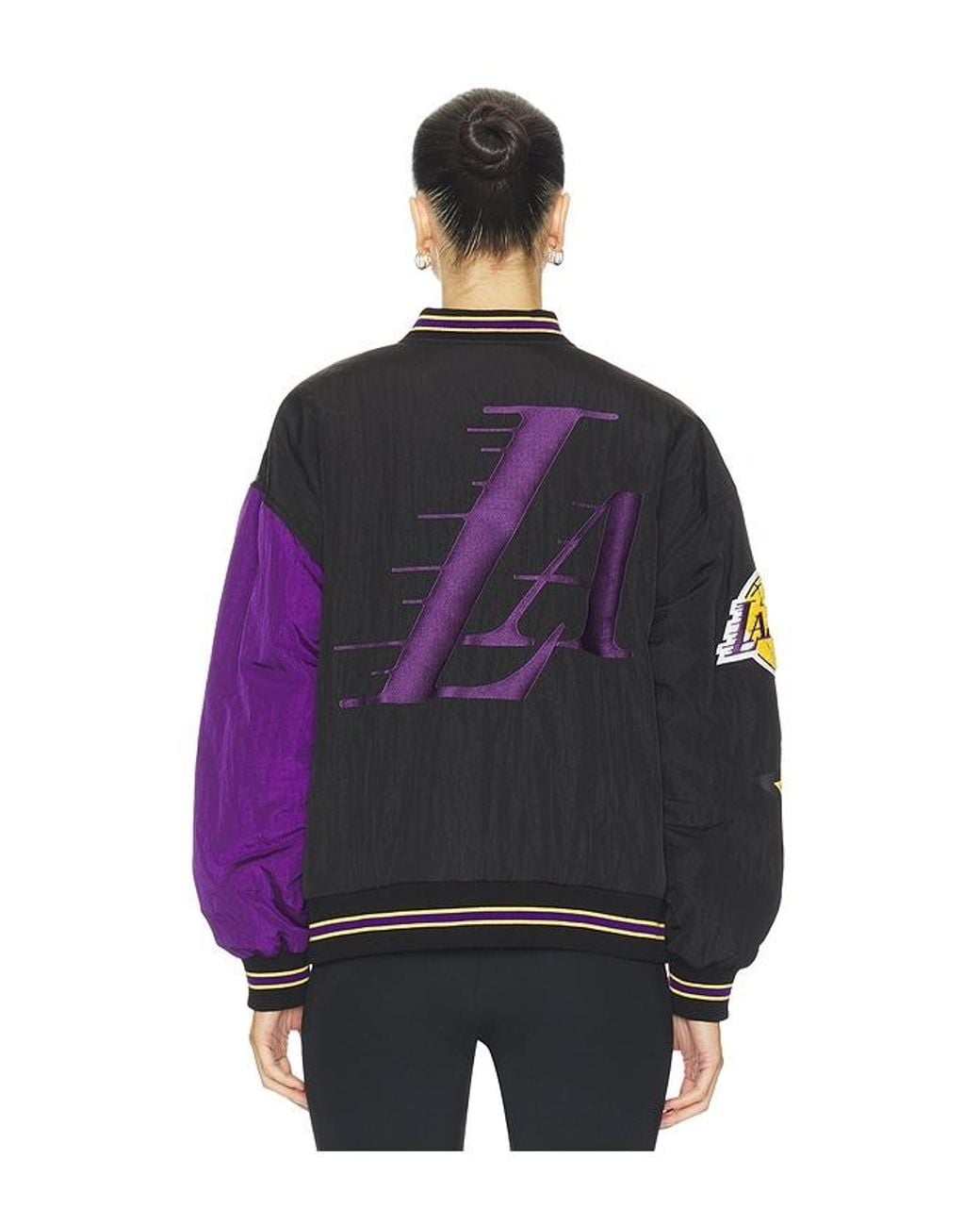 Terez Purple X Revolve Lakers Multi Logo Bomber