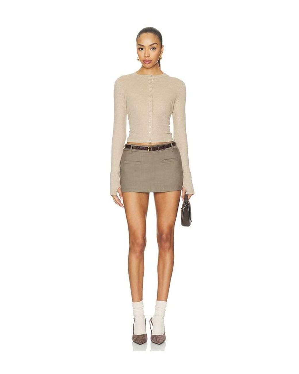 Enza Costa Natural Fine Cashmere Jersey Cardigan